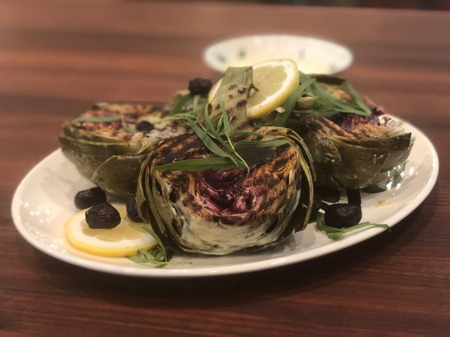 Grilled Artichokes with Garlic Aioli